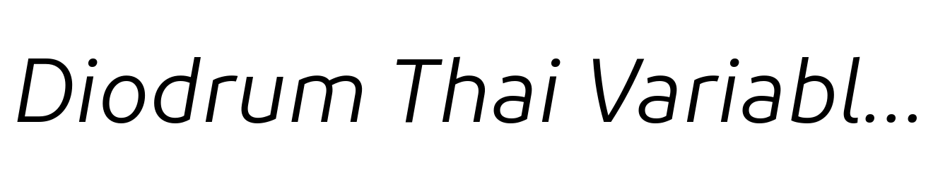 Diodrum Thai Variable Light Italic